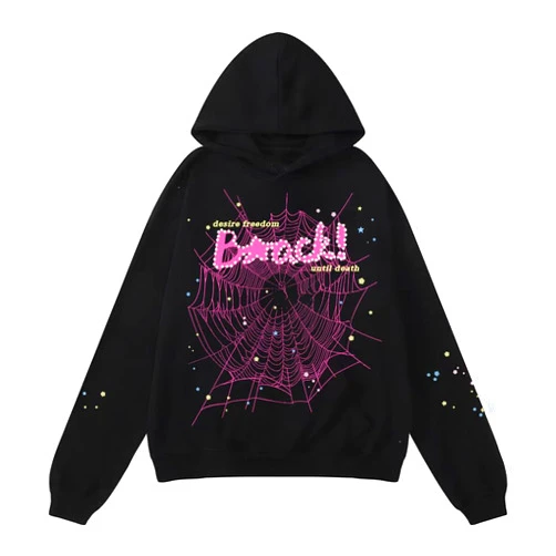 Pooyikoi Hip Hop Spider Hoodies Set Y2k Hoodie Tracksuit Pullover Sweatshirt for Women Men Matching Hoodies for Couples
