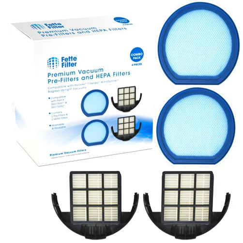 Fette Filter - Vacuum Filter Set Compatible with Hoover T-Series WindTunnel Bagless Upright - Compare to Part # 303173001 and 303172002 (2-Pack)