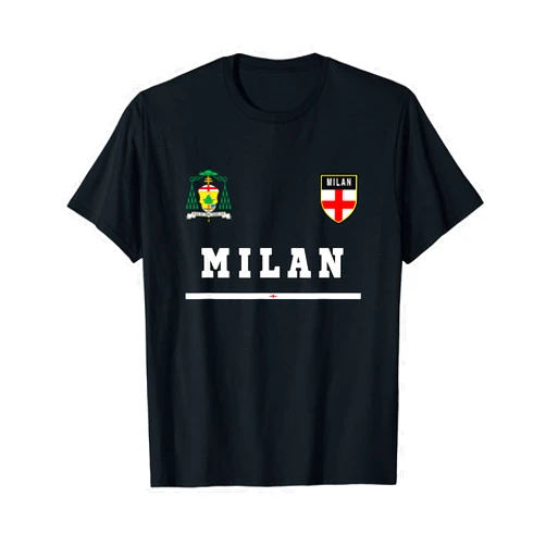 Milan National Pride Italy tops Milan Sport/Soccer Jersey Flag Football Italy T-Shirt