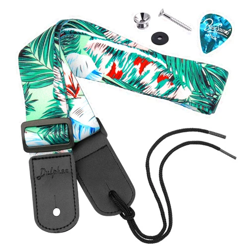 Dulphee Ukulele Strap Hawaiian Adjustable Uke Shoulder Strap for Soprano Concert Tenor Baritone Ukulele, Mandolin and Banjo