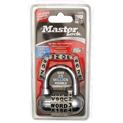 Master Lock Set-Your-Own 5-Dial Word/Number Combination Padlock