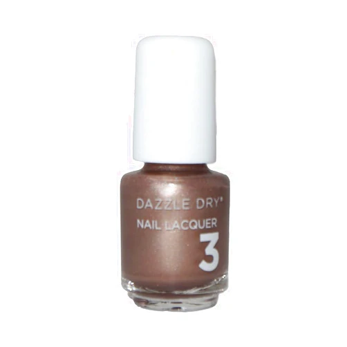 Dazzle Dry Nail Mini Lacquer (Step 3) - Mystical Voyage - A medium sable brown with silver frost finish. Full coverage frost. (0.17 fl oz)