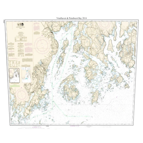Handmade Vinalhaven & Penobscot Bay - 2014 Nautical Map -Maine CUSTOM 80000 AC Reprint - Charts 13302-13312 Penobscot Custom