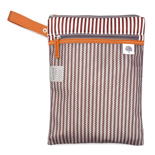 Parker Baby Co. Parker Baby Cloth Diaper Wet Dry Bag - Waterproof Reusable Diaper Bag Accessory with Mesh Organizer and Zippered Pocket for Soiled or Wet Clothes, Diapers, Wipes, Swimsuits