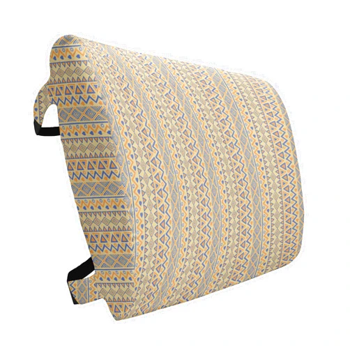 Ambesonne Striped Lumbar Back Support Pillow, Prehistoric Stripes Form Indie Hunting Aboriginal Wild Art, High Density Foam for Office Chairs Car Seats, 14