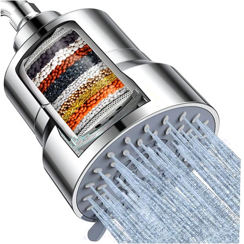 MXBOLD Filtered Shower Head, 3 Modes High Pressure Shower Head with 15 Stage Hard Water Filter Cartridge for Remove Chlorine and Harmful Substances