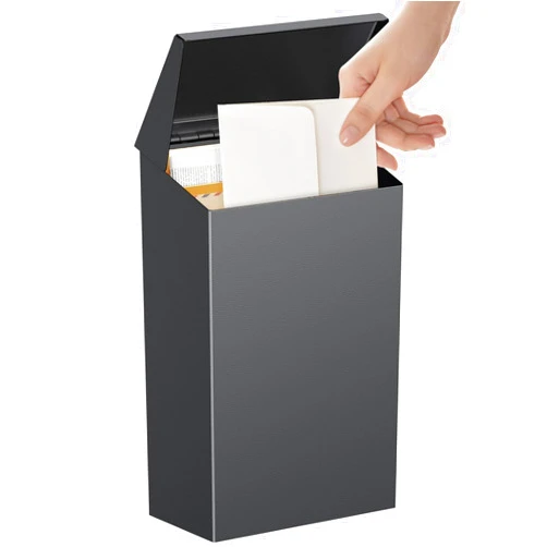 Uniclife Mailboxes for Outside, Wall Mount Mailbox, Metal Mail Box, Mail Boxes for House Outside, Black Small Mailbox, Modern Drop Box for Outdoor Office Home, (No Locking Mechanism)