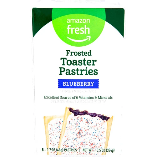 Amazon Grocery Amazon Fresh, Frosted Blueberry Toaster Pastries, 8 Count