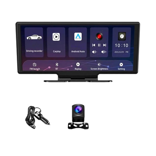ZYKHPSYA K2 Dual Lens 4K Carplay & Android Auto AUX Dash Cam 2160P Dashboard Car DVR GPS Navigation Video Recorder 5G WiFi Mirror Link (Color : K2 - Dual Lens, Size : with 128GB Card)