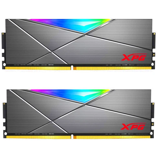 XPG DDR4 D50 RGB 16GB (2x8GB) 3600MHz PC4-28800 U-DIMM 288-Pins Desktop Memory CL18-22-22 Kit Grey (AX4U36008G18I-DT50)