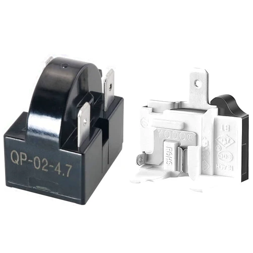 JJHXSM Refrigerator Compressor Relay and Overload Kit JJHXSM Refrigerator Starters QP2-4R7 4.7 Ohm 3 Pin Refrigerator PTC Starter Relays and 6750C-0005P Refrigerator Overload Protectors