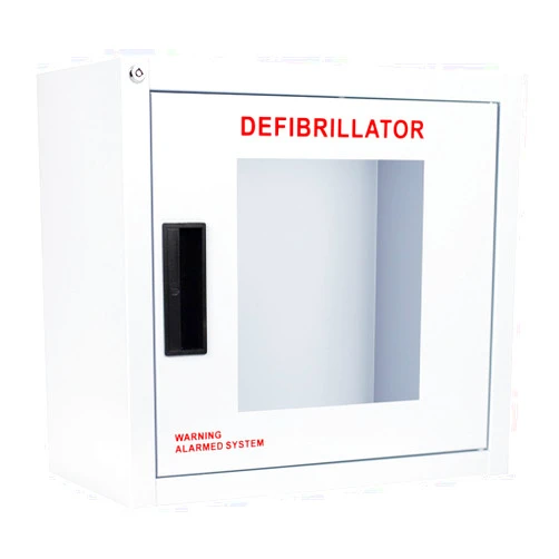 CUBIX SAFETY Standard, Alarmed AED Cabinet, Large. Fits All Defibrillators on the Market. Measures 14.75