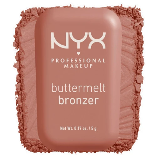 NYX PROFESSIONAL MAKEUP Matte Buttermelt Bronzer, Longwear Face Makeup with Up to 12 Hours of Wear, Vegan Formula - All Butta'D Up (Light Medium Neutral)