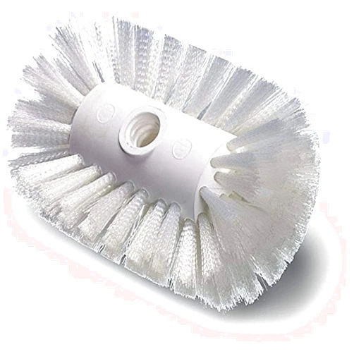 SPARTA Spectrum Tank and Kettle Scrub Brush Head Heavy-Duty Tile Brush, Handle Compatible (Sold Separately) for Optimal Access in Spacious Containers, Nylon Bristle, 7.5 Inches, White