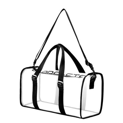 Kcross Clear Gym Bag for Men, Crossbody Sling Clear Small Duffle Bag for Traveling Weekender, Clear Bag for Workout, Safety Check