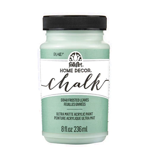 FolkArt Home Décor Chalk Paint, Frosted Leaves 8 fl oz Acrylic Chalk Paint with an Ultra Matte Finish, 51048