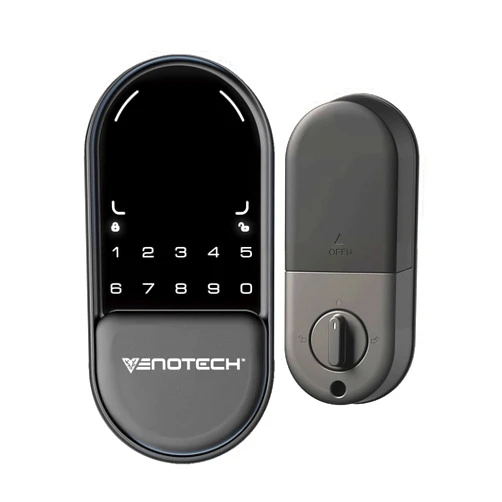Generic Smart Lock with Biometric Palm Recognition Smart Keyless Entry Door Lock for Front Door, Electronic Digital Touchscreen Keypad for Rental, Home, Black
