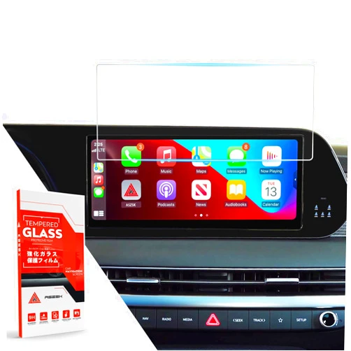 ASZSK Palisade 2023 2024 Screen Protector,12.3 Inch Tempered Glass Protective Film For Hyundai Palisade,9H Anti-Scratch HD Clarity GPS Navigation Infotainment Foil Palisade Accessories