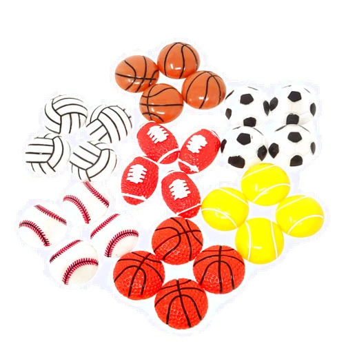 Honbay 28PCS Assorted Sport Ball Slime Beads Flatback Resin Charms for Scrapbooking, Hair Clip, Phone Case, DIY Crafts