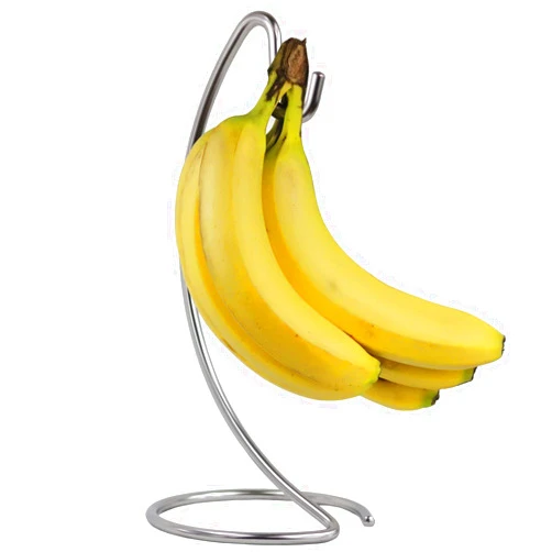 Blue Donuts Banana Hanger Modern Banana Holder Tree Stand Hook for Kitchen Countertop, Kitchen Accessories, Chrome Banana Stand