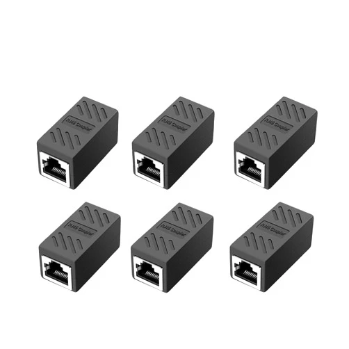AOPOCKAN TECH RJ45 Coupler,Ethernet Coupler,Cat6 Coupler 6 Pack in Line Coupler for Cat8/Cat7/Cat6/Cat5e/Cat5 Ethernet Cable Extender Adapter for PC/Router/Modem,Female to Female