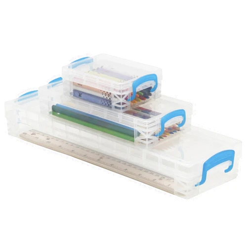 Advantus Super Stacker School Kit - Snap-tight Closure - Heavy Duty - Stackable - Plastic - Transparent - For Pen/Pencil, Marker, Crayon, Ruler, Office, School, Home, Paper Clip, Rubber Band, Craft