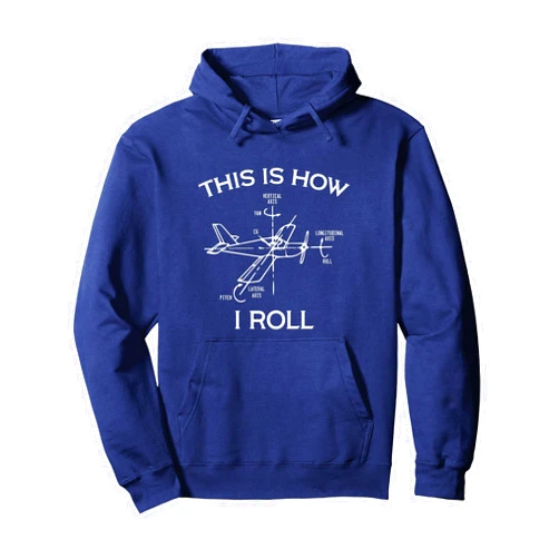 This Is How I Roll Airplane Pilot - DressedForDuty This Is How I Roll Airplane Pilot Flying Plane Gift Pullover Hoodie