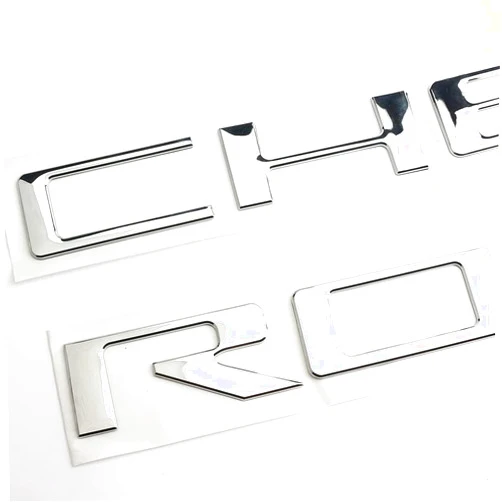 AiggeR 3D Raised Tailgate Inserts Letters Badges Emblems with 3M Strong Adhesive Backing Compatible for 2020-2024 Chevro-LET Silver-ADO Black Chrome Accessories(Color:Silver)