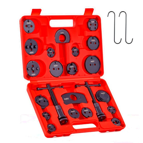 Orion Motor Tech Disc Brake Pad and Caliper Service Tool Kit | Professional Disc Brake Caliper Compression Tool Kit | Universal Disc Brake Caliper and Piston Wind Back Tool Set with Case