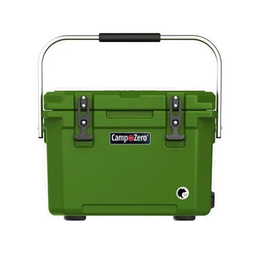 CAMP-ZERO 21 Quart Rotomolded Hard Cooler - Insulated Ice Chest with 4 Cup Holders - Bear-Proof Travel Ice Box for Beverage, Drink, BBQ, Fishing, Camping, Outdoor