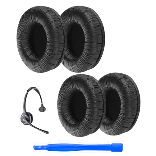 Linkidea Replacement Ear Pads for Plantronics SAVI 710, HW261, Plantronics SupraPlus HW251 Headphones Replacement Ear Cushions, Ear Covers, Headset Earpads (Leatherette/Black)
