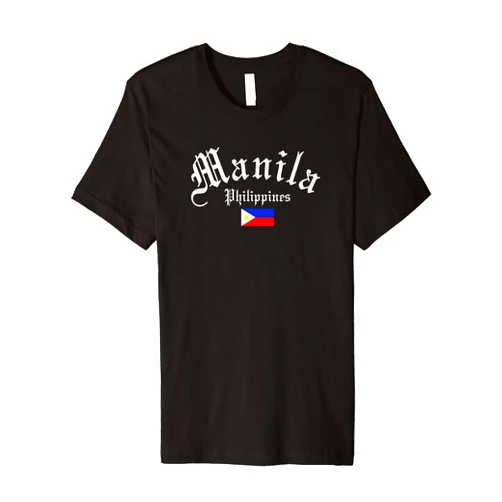 365 World Travel Cities Tourist & Souvenir Apparel Manila, Philippines Filipino Flag Tee for Men & Women City Premium T-Shirt