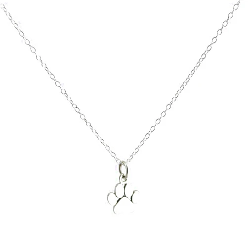 NOUMANDA Cute Paw Print Pendant Necklace Dog Necklace Cat Dog Two Tone Pubby Pet Animals Necklace for Women 18''