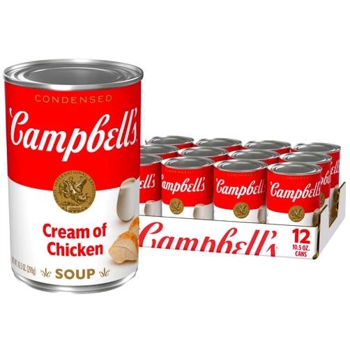 Campbell's Condensed Cream of Chicken Soup, 10.5 Ounce Can (Pack of 12)