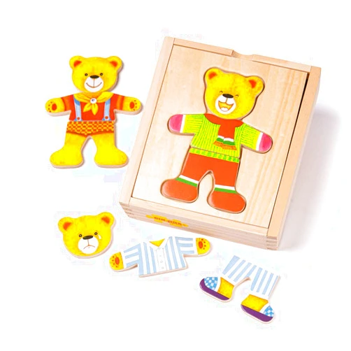 Bigjigs Toys Mr Bear Dress Up Puzzle with Storage Box