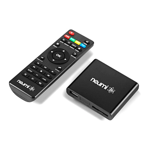 NEUMITECH NEUMI Atom 1080P Full-HD Digital Media Player for USB Drives and SD Cards, HEVC/H.265, HDMI and Analog AV, Automatic Playback, Looping, Trigger Capability