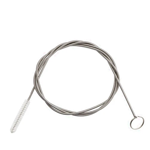 BYTRON Extra Long Pipe Tube Cleaner Fridge Drain Pipe Dredging Tool Flexible Drain Brush Skinny Tube Spiral Cleaning Brush Drinking Straw Cleaner Brush Nylon Spring Aquarium Filter Brush 155CM (White)