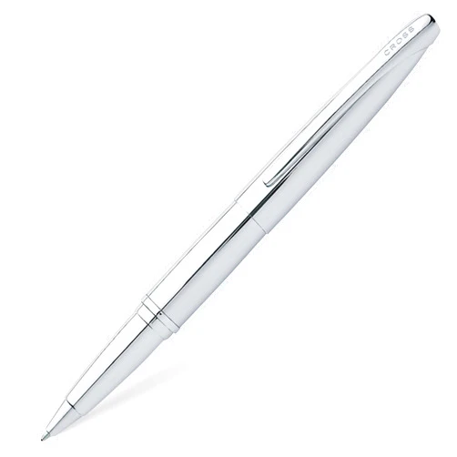 Cross ATX Refillable Gel Ink Rollerball Pen, Medium Rollerball, Includes Premium Gift Box - Pure Chrome