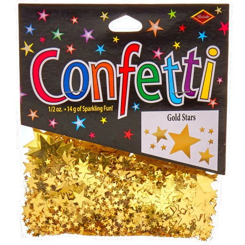 Beistle Gold Stars Confetti