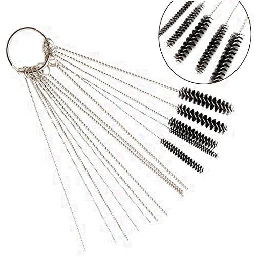 Shopping GD Seiddons Carburetor Carbon Dirt Jet Cleaner Tool Kit 10 Cleaning Needles with 5 Brushes