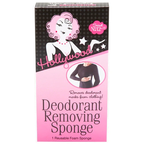 Hollywood Fashion Secrets Deodorant Removing Sponge, Stain Eraser, Reusable
