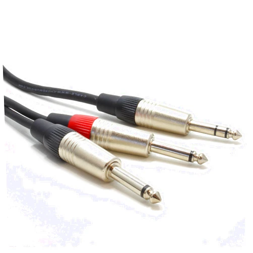 Citronic kenable High Quality Stereo Jack 6.3mm to 2 x Mono Jacks 6.3mm - 1.5m