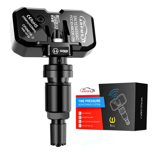 CARPMS TPMS Sensor, 315/433 Mhz Tire Pressure Monitoring Sensor Compatible for Mercedes-Benz Jeep Chrysler Dodge Alfa Romeo Aston Martin Smart Replace#0009050030, 0009057200, 0009054100, Black