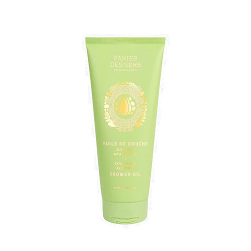Panier des Sens – Almond Shower Oil - Foaming Body Wash Women & Men - Moisturizing Body Soap with Glycerin, Almond Oil - 96% Natural Ingredients Body Care - Vegan Liquid Body Wash - 6,76 floz