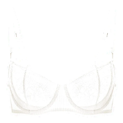 DOBREVA Women's Sexy Lace Push Up Plus Size Bra Sheer Balconette Underwire Unlined
