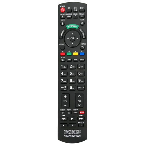 PERFASCIN New N2QAYB000703 N2QAYB000837 N2QAYB000926 Replacement Remote fit for Panasonic TV TC-39AS530U TC-40AS520U TC-42AS630U TC-50AS530U TC-50AS530UE TC-50AS630U TC-50ASU534 TC-55AS530U TC-55AS530UE