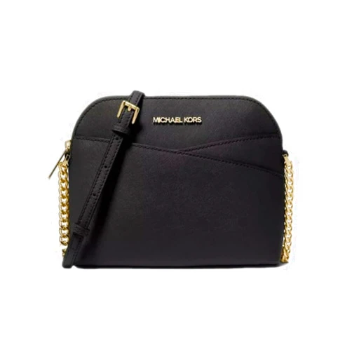 Michael Michael Kors Womens Jet Set Travel Medium Dome Crossbody Leather Handbag