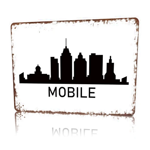 LIPENK Funny Signs Posters Mobile skyline Wall Art Sign for Bedroom Dorm Home Garage Bar Decor 8X12inch
