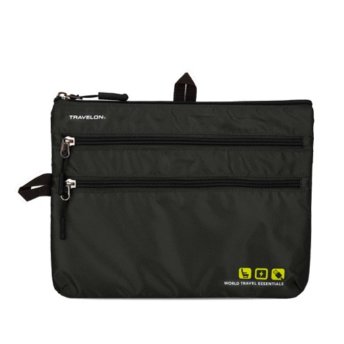 Travelon World Travel Essentials Seat Pack Organizer, Black, One Size One Size Black