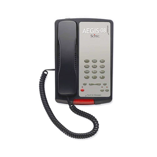 Cetis Hospitality Speakerphone, Black, Voicemail Message Indicator Black Aegis-PS-08 (BK) - 1 Each